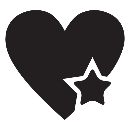 Heart logo star PNG Design