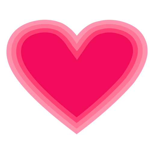Pink Heart Logo gestreift PNG-Design