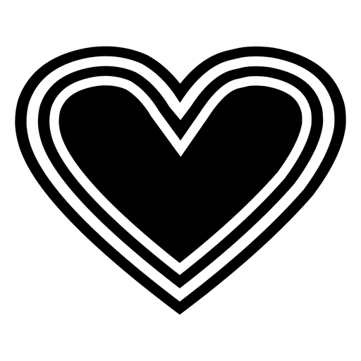 Herz Logo gestreift PNG-Design
