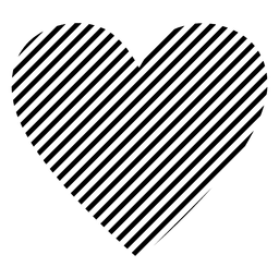 Heart logo stripes PNG Design