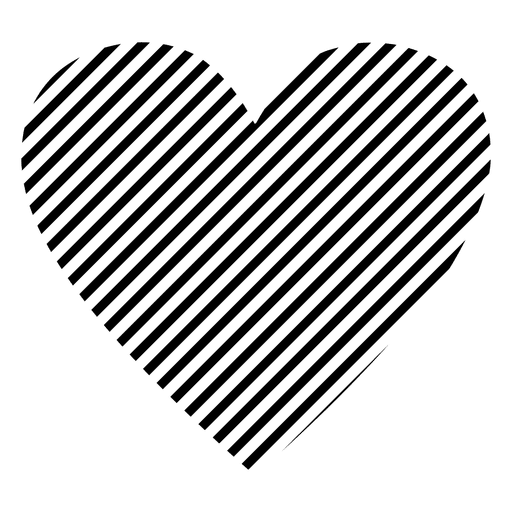 Herz-Logo-Streifen PNG-Design