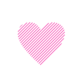 Heart logo template striped