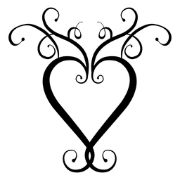 Redemoinhos do logotipo do coração Desenho PNG