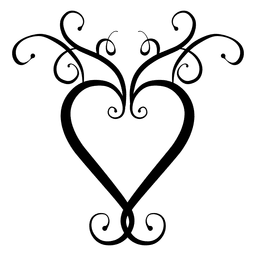 Remolinos de logotipo de corazón Transparent PNG