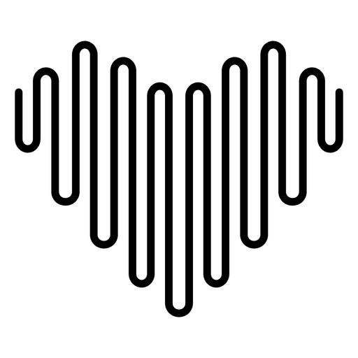 Herz Logo Wellen PNG-Design