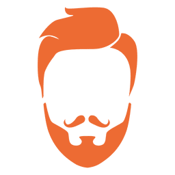 Hombre inconformista barba y bigote Diseño PNG