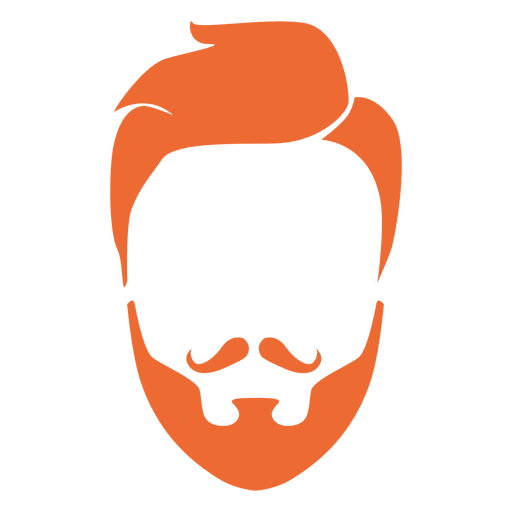 Barba de homem hipster e bigode