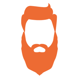Hipster man beard silhouette PNG Design Transparent PNG