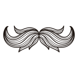 Ilustración de bigote hipster Diseño PNG