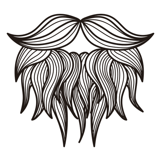 Hipster moustache beard PNG Design