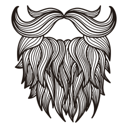 Barba bigode hipster ilustrada Desenho PNG
