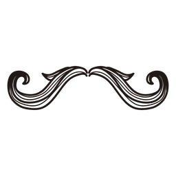 Bigode hipster desenhado à mão Desenho PNG