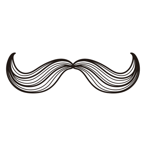 Hipster moustache man PNG Design