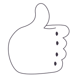 Polegar para cima mão Desenho PNG
