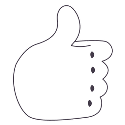 Thumbs up hand PNG Design