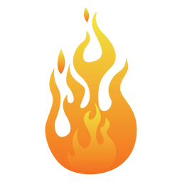 Orange Flamme Karikatur Illustration PNG-Design