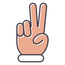 Peace fingers hand PNG Design Transparent PNG