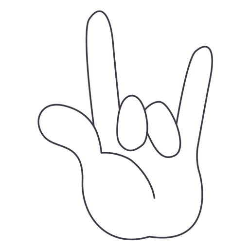 Handbewegung der Rockfinger PNG-Design