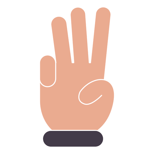 Diseño Png Y Svg De Mano De Tres Dedos Para Camisetas 