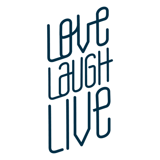Love laugh live badge PNG Design