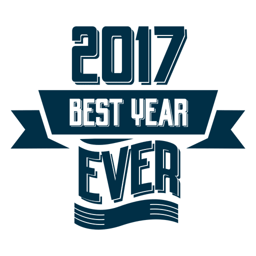 2017 Best year ever badge label PNG Design