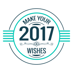 2017 wishes new year badge label PNG Design