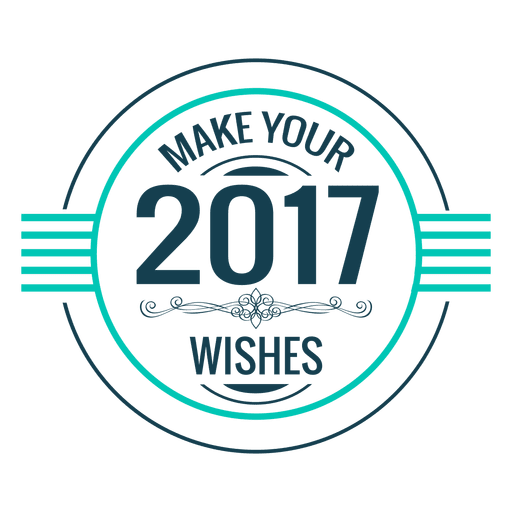 2017 wishes new year badge label PNG Design