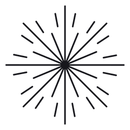 Abstract flat round lined starburst PNG Design