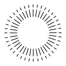 Abstrakter runder dünn gefütterter Starburst-Rahmen PNG-Design