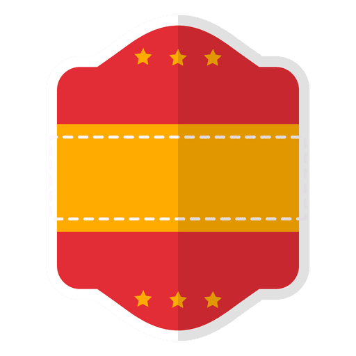 Flat red badge label PNG Design