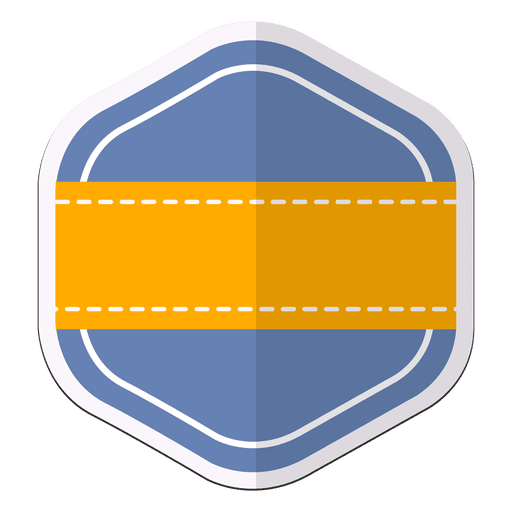 Blaues Abzeichen-Etikettenband PNG-Design