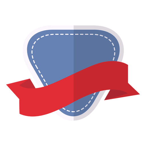 Etiqueta de insignia con cinta roja Diseño PNG