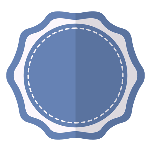 Blue delicate badge label ribbon PNG Design