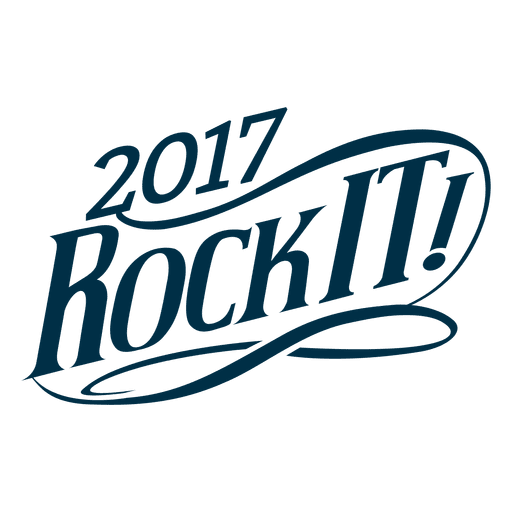 Rock It New Year Abzeichen PNG-Design