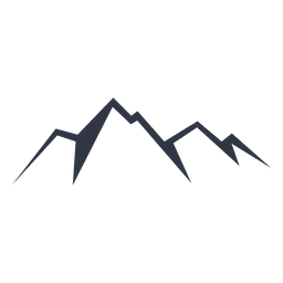 Icono de montaña de cuatro picos Transparent PNG