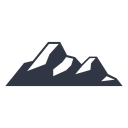 Snow mountain climbing silhouette PNG Design