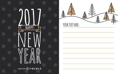 Lindo creador de tarjetas de año nuevo 2017