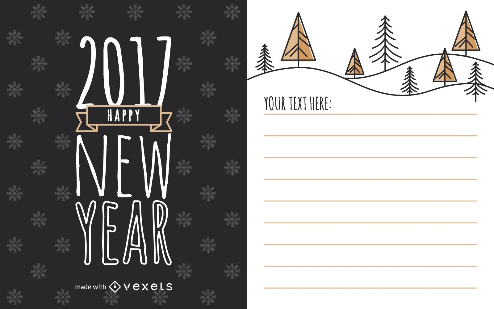 Criador de cartões de ano novo de 2017