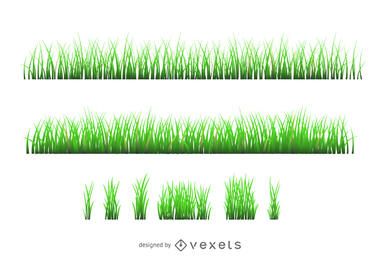 Gras-Illustrationsschattenbildsatz Gras-Illustrationsschattenbildsatz