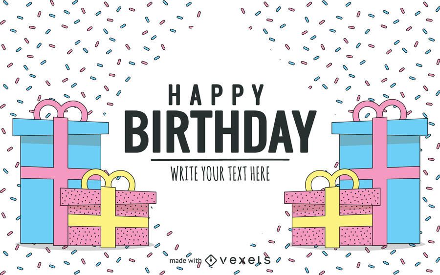 Hand-drawn pastel Birthday Card Hand-drawn pastel Birthday Card
