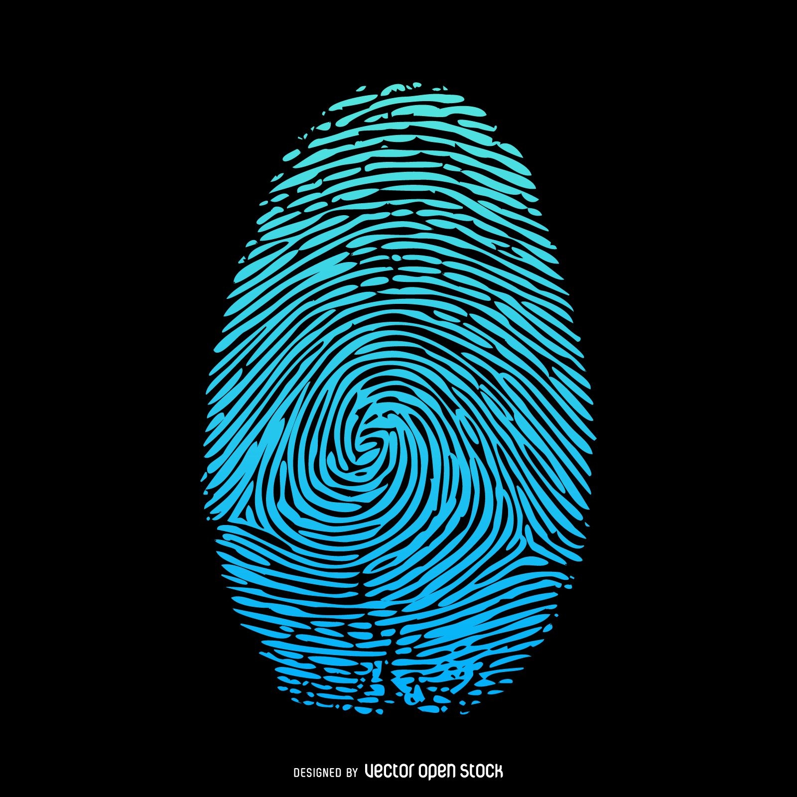 Fingerprint flat illustration design
