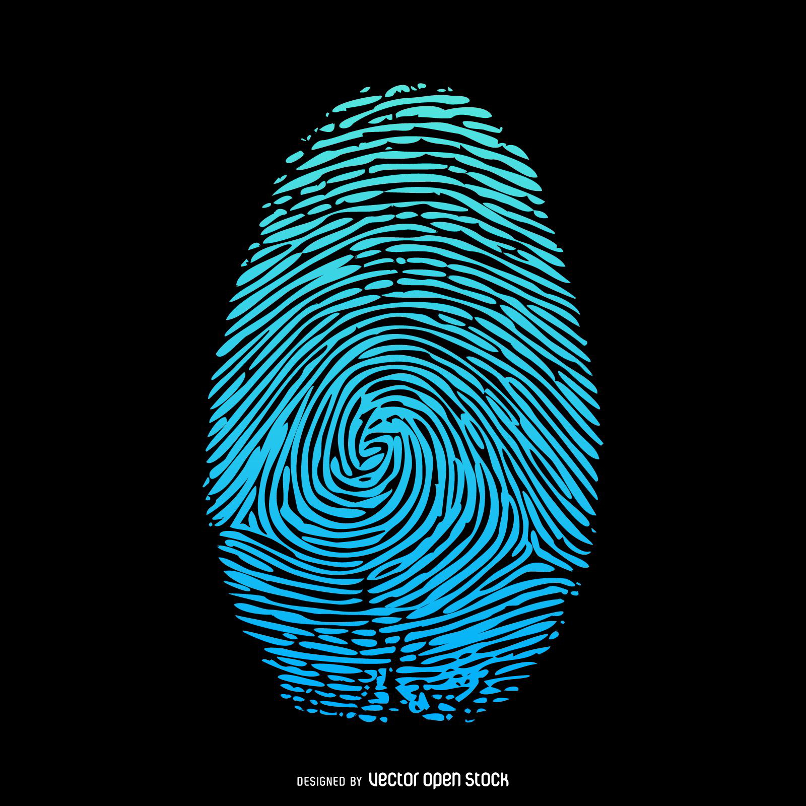 Fingerprint Flat Illustration Design Vector Download