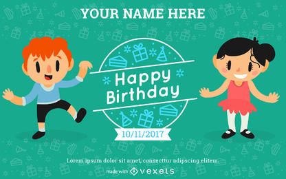 Creador de tarjetas de invitación de cumpleaños para niños