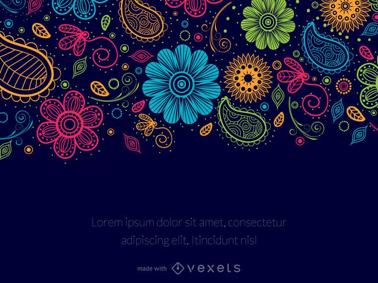 Paisley floral message editor Paisley floral message editor