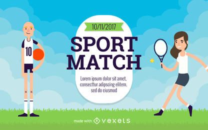 Cartoon sports flyer creator