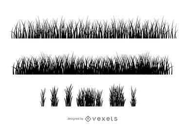 Grass illustration silhouette collection Grass illustration silhouette collection