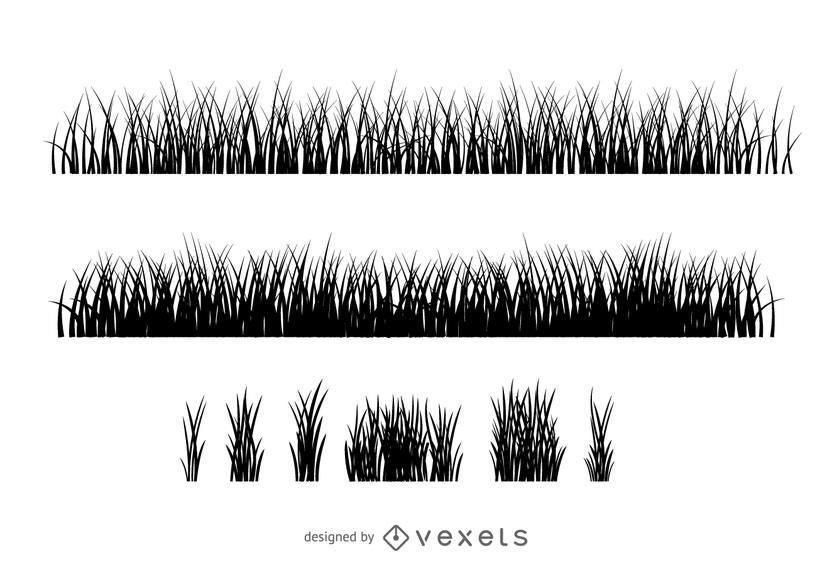 Grass illustration silhouette collection Grass illustration silhouette collection
