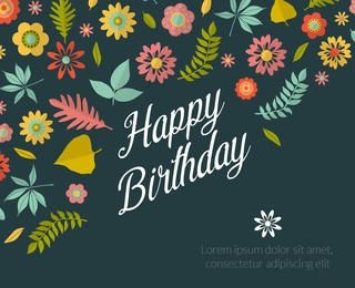 Birthday floral card maker