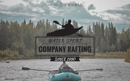 Rafting logo label maker