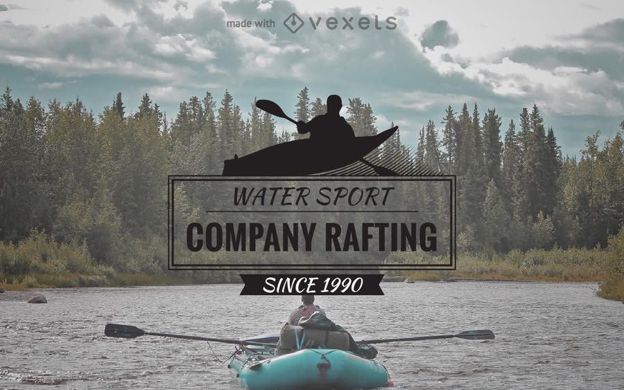 Rafting logo label maker Rafting logo label maker